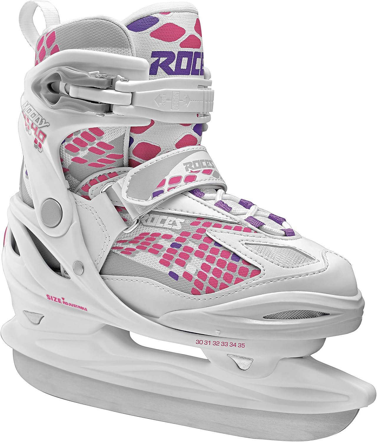 Roces Kinder Jokey Ice 2.0 Girl Nastavitelné brusle, bílá-fuchsiová, 30-33 EU