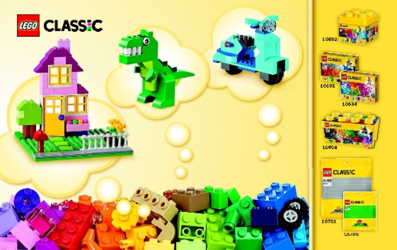 LEGO 10696 Klasické středně velké stavební kostky, stavební kostky s úložnou krabičkou pro děti, dár