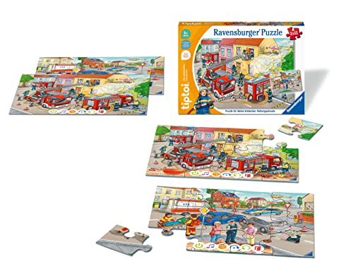 Ravensburger tiptoi Puzzle 00229-3 první puzzle: Zvířata na statku, roztomilé rámečkové puzzle pro d